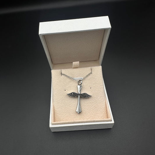 Cross with Wings - Necklace