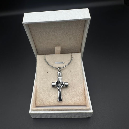 Cross with Heart - Necklace
