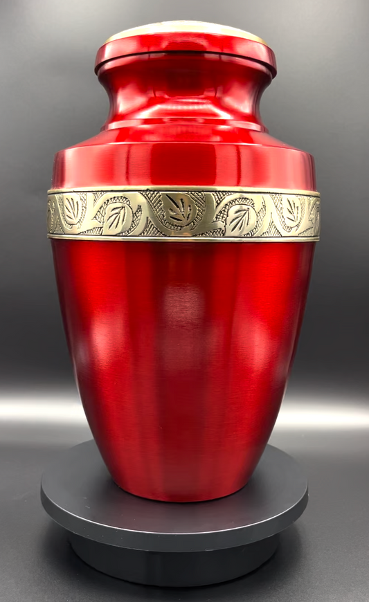Pearly Red Cremation Urn