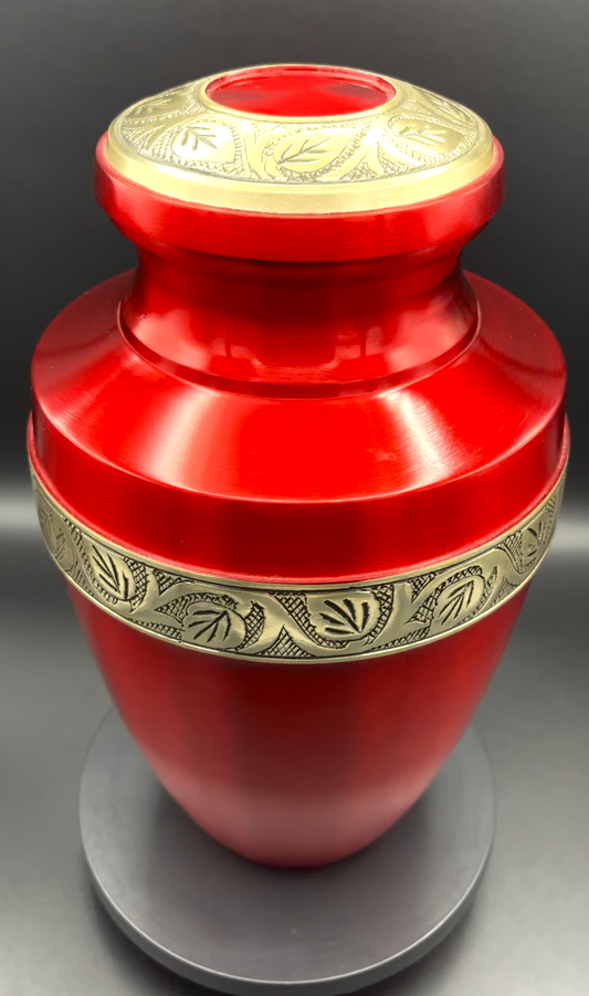 Pearly Red Cremation Urn