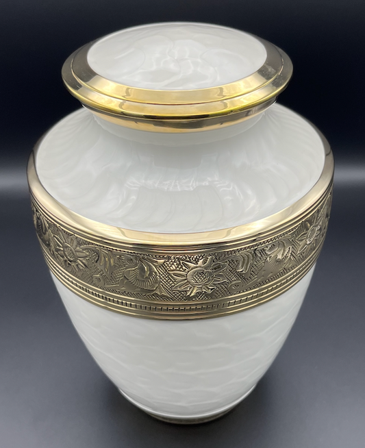 Golden Ribbon Cremation Urn