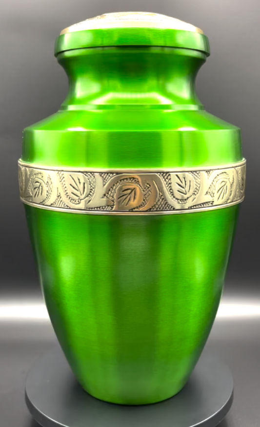 Pearly Green Cremation Urn