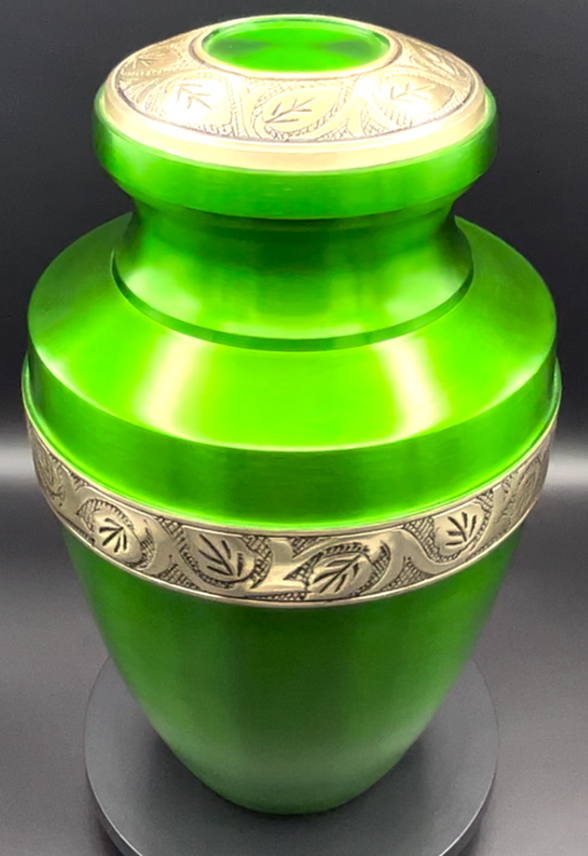 Pearly Green Cremation Urn