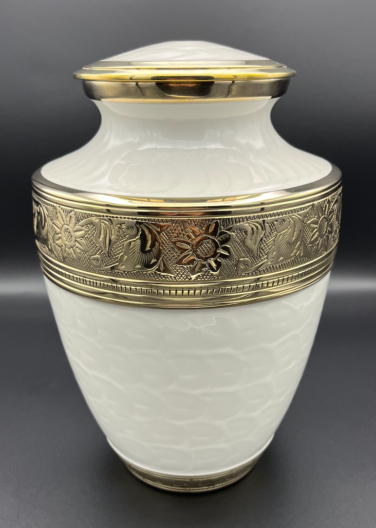 Golden Ribbon Cremation Urn