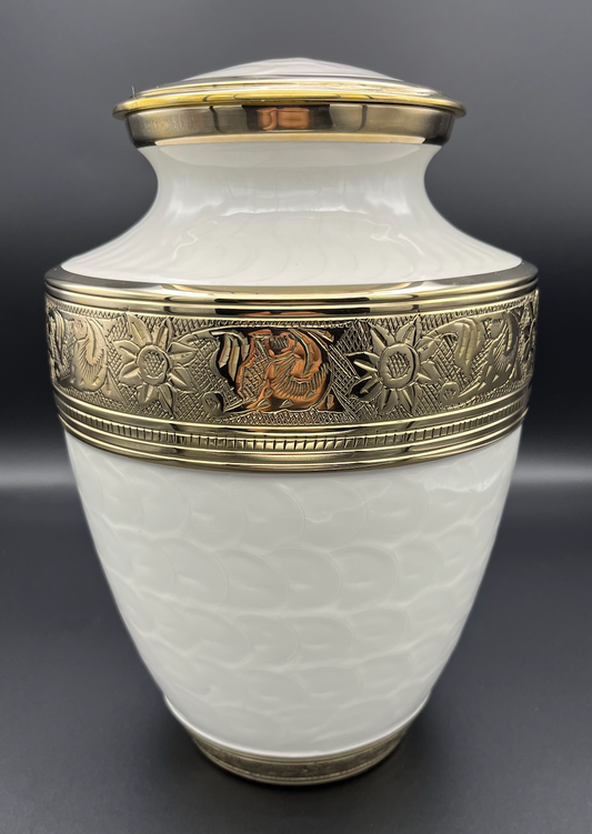 Golden Ribbon Cremation Urn