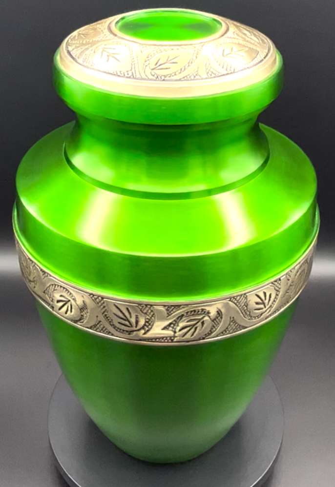 Pearly Green Cremation Urn